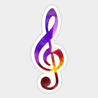 Treble in Purple and Orange Sticker